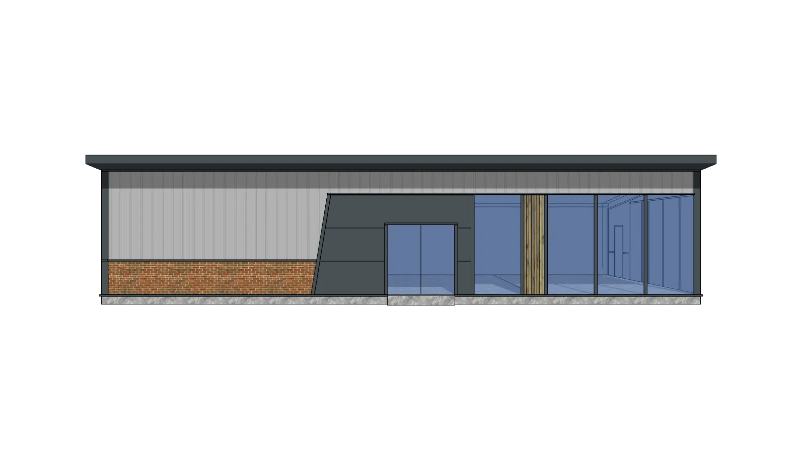 Restaurant render, front view